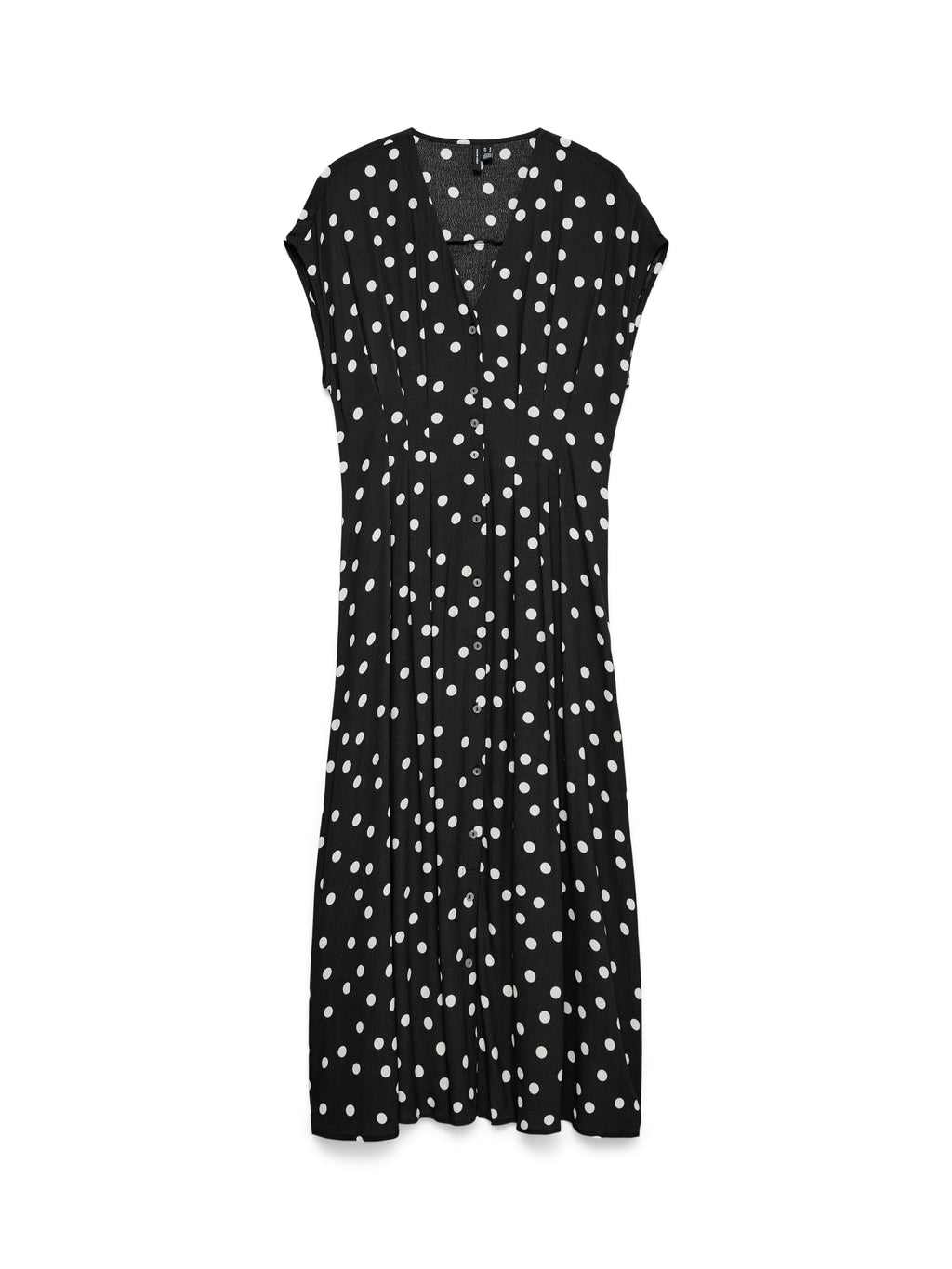 Plissee-Hemdkleid Elisa - Schwarz- Schneewittchen-Punkt