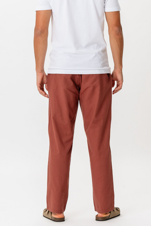 Leinen Pants - Terrakotta