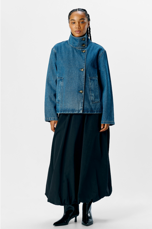 Tilla Gro l/s Denim Jacke - mittelblauer Denim