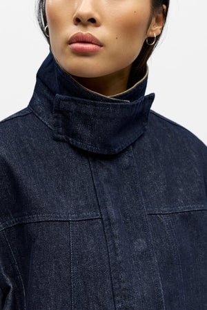 Sirenna Jeansjacke – Dunkelblauer Denim
