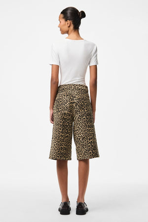 Salume Wide Jeans Shorts - Weißer Pfeffer -Leo