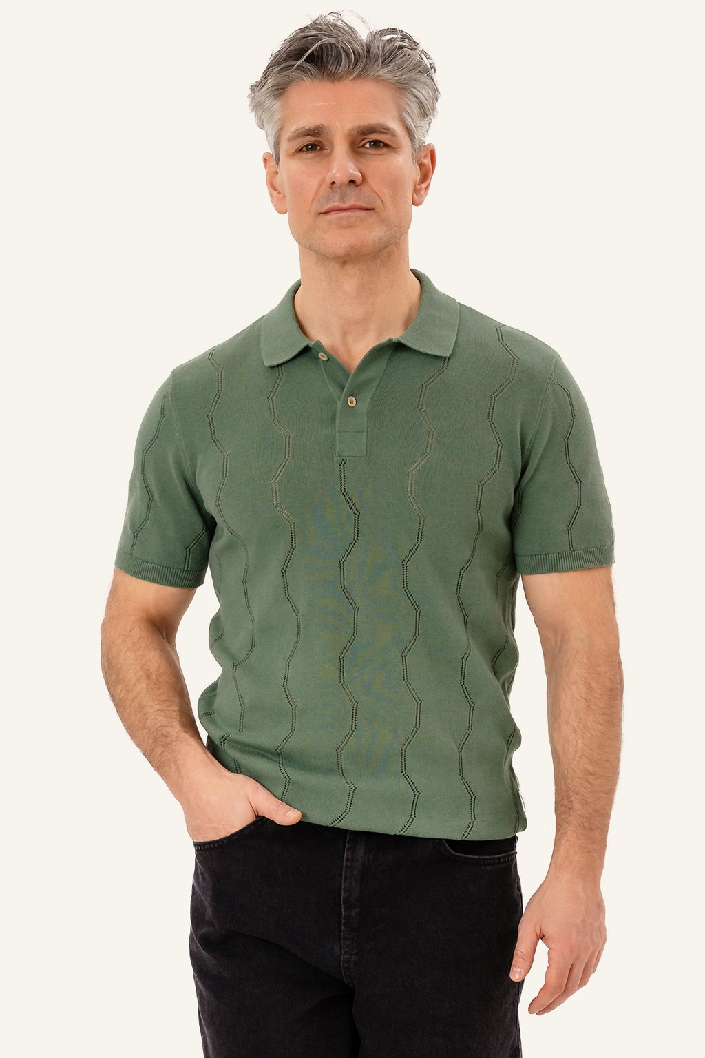 Duran Strickpolo – Grün