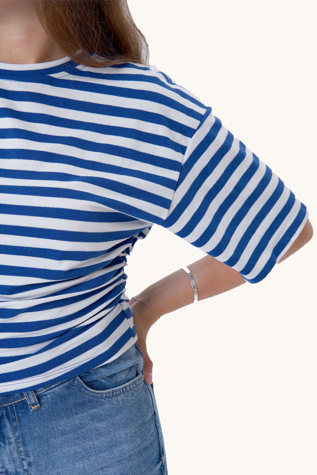 Pataya T-Shirt – Blau/Weiß