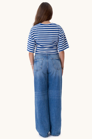 Pataya T-Shirt – Blau/Weiß