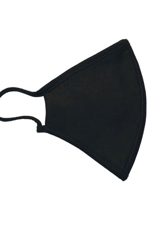 10 PCs. Stoffmaske mit 3 Schichten - schwarz (Bio -Baumwolle)