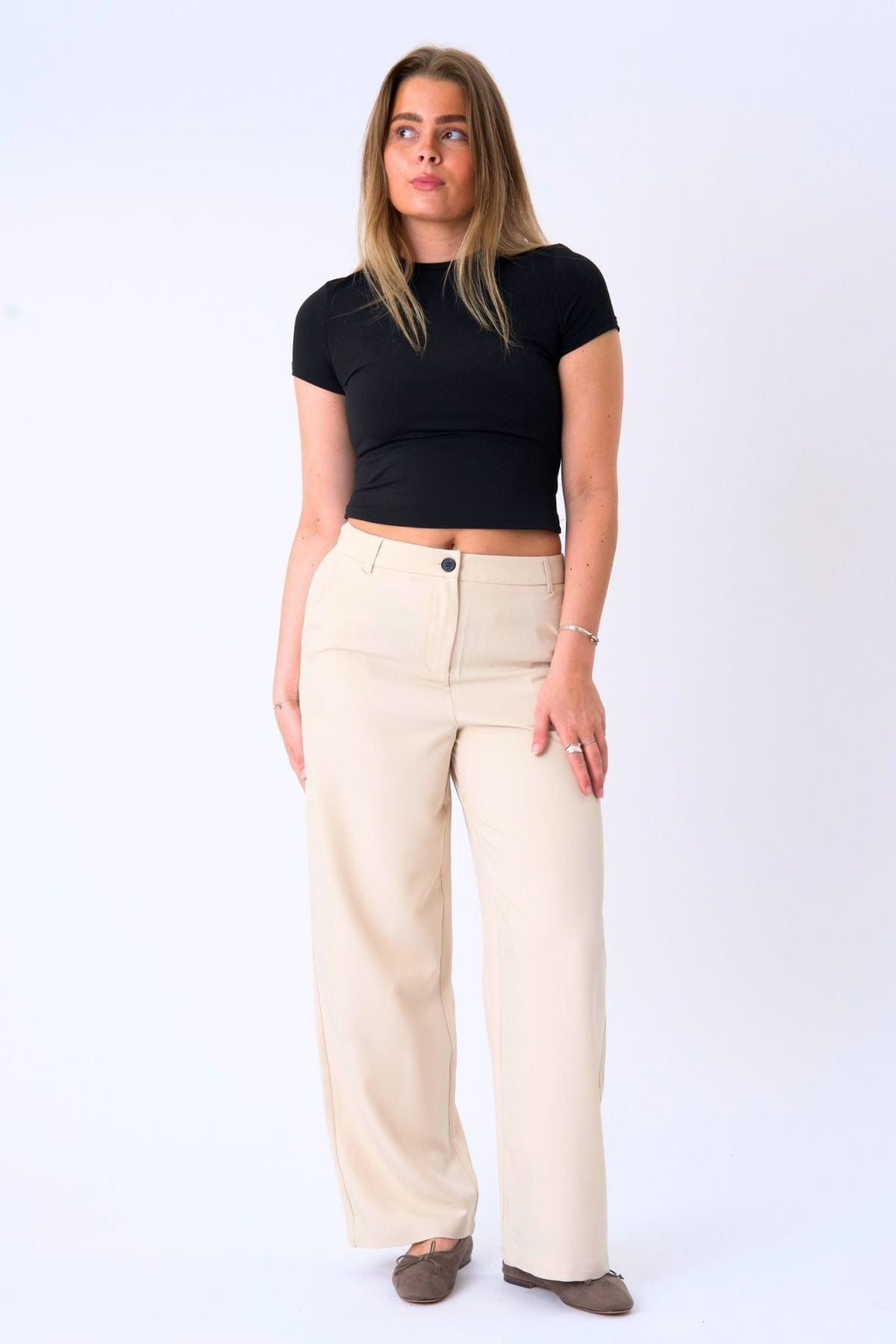 Klassischer Anzug Pants - Beige