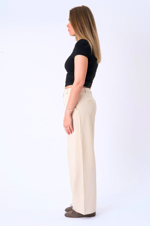 Klassischer Anzug Pants - Beige