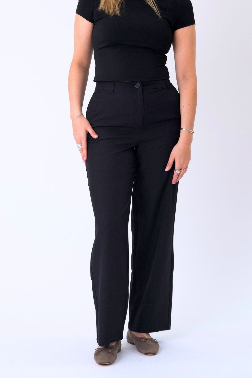 Klassischer Anzug Pants - Schwarz