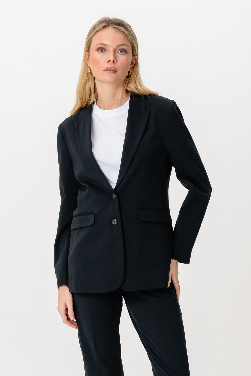 Blazer mit klassischer Passform – Marineblau