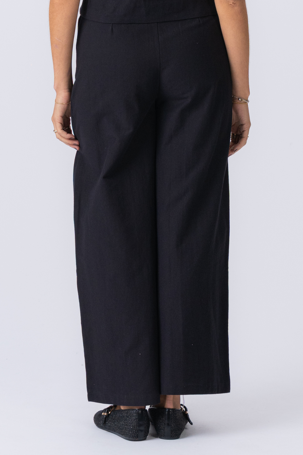 Melissa breit Pants - Schwarz