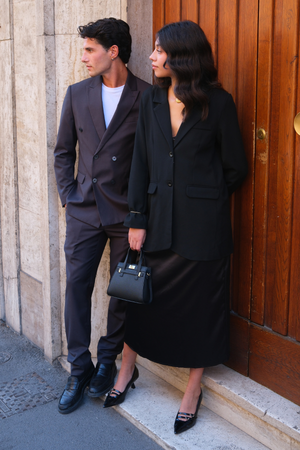 Premium-Doppelbrustanzug (Schwarz)