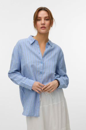 Linn-Hemd – Blazer in Kornblumenblau und Marineblau
