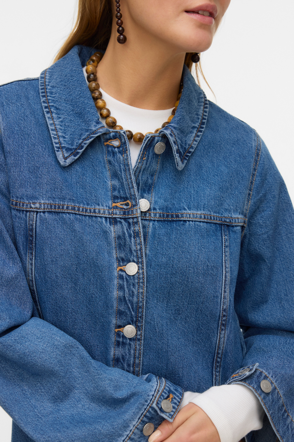 Kurzes Jeanskleid von Findo – Mittelblauer Denim