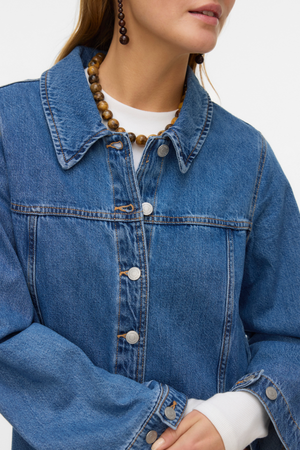 Kurzes Jeanskleid von Findo – Mittelblauer Denim
