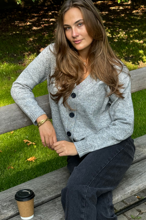 Strickjagd - hellgraue Melange