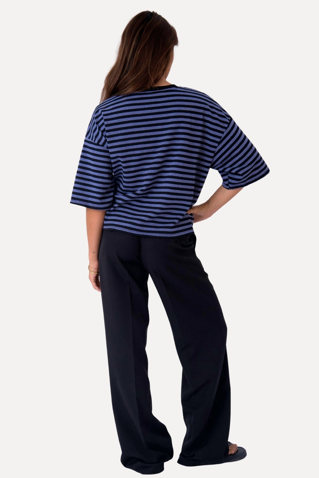 Zoe T-Shirt - Schwarz/Jeansblau