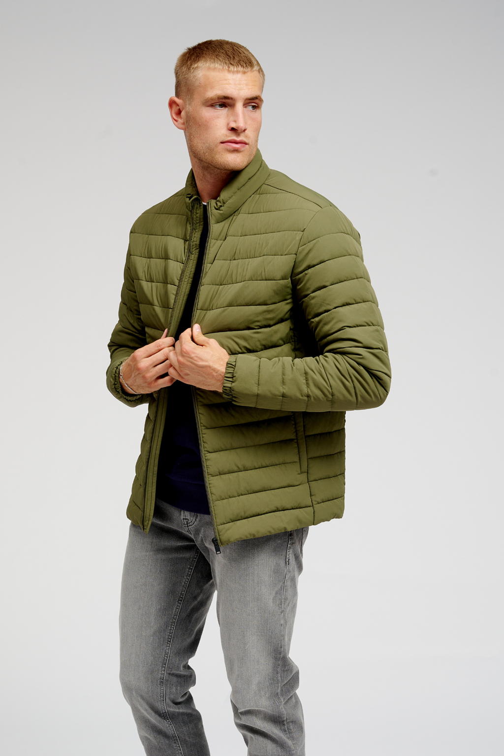 Leichte Pufferjacke - Olive Night