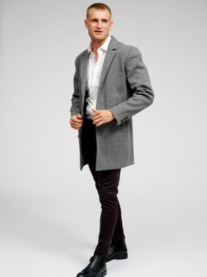 Klassischer Mantel - grau