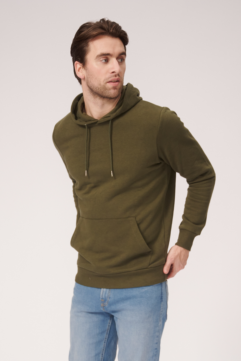 Basic Hoodie Sweat - dunkelgrün