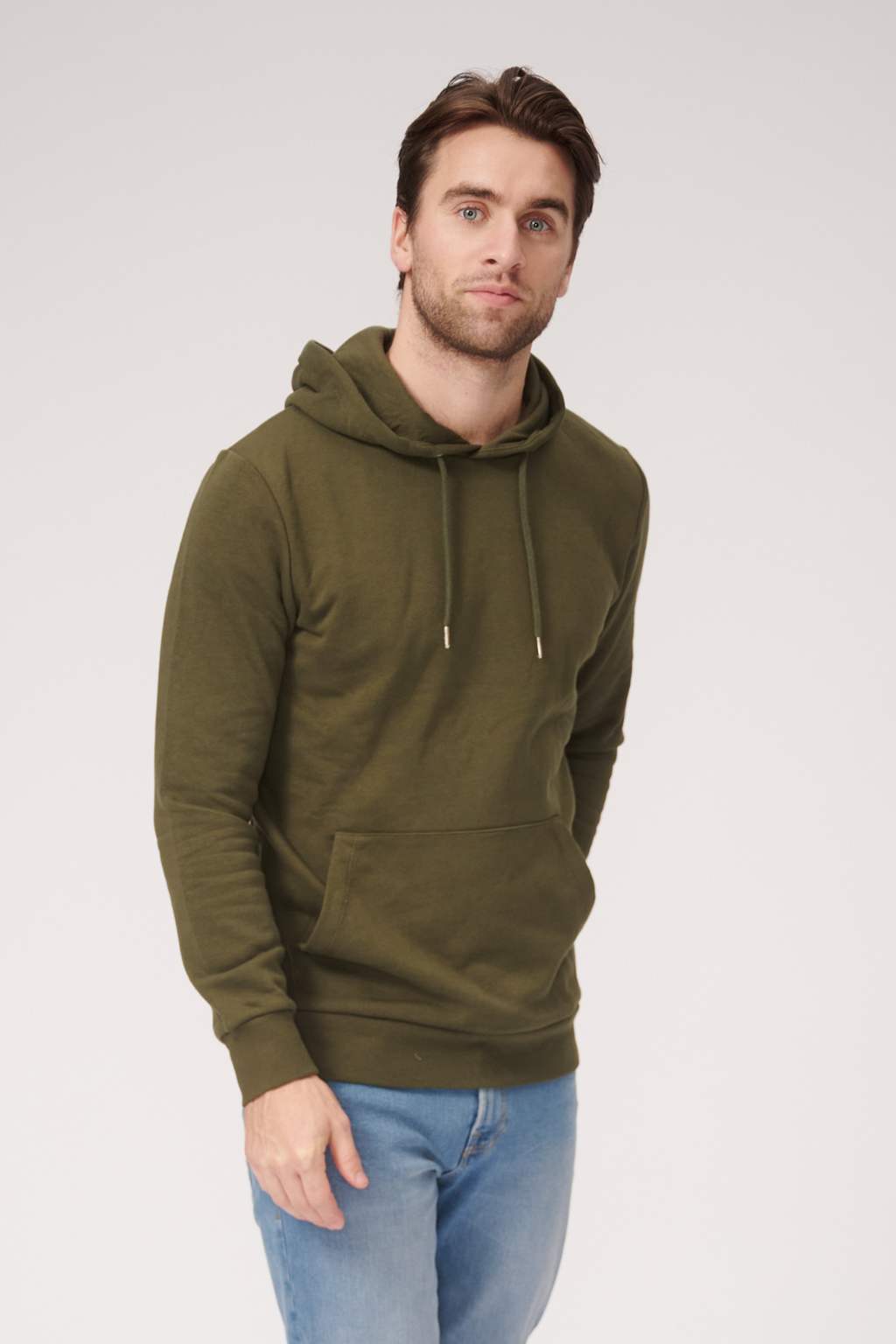 Basic Hoodie Sweat - dunkelgrün