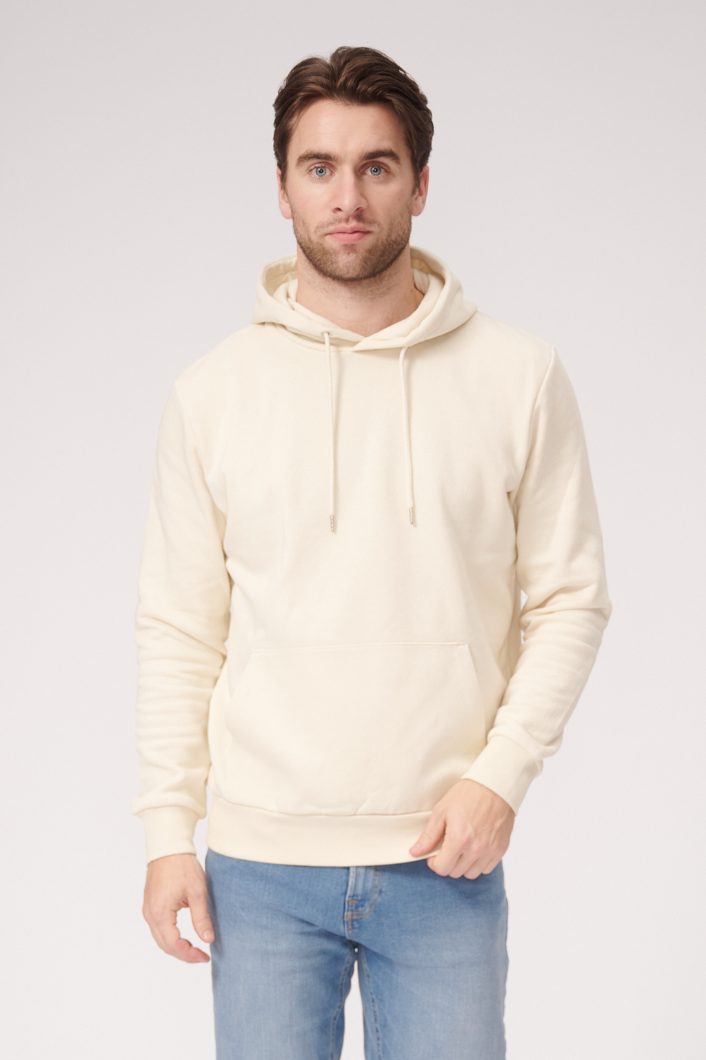 Basic Hoodie Sweat - Leicht Beige