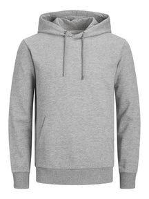 Basic Hoodie -Schweiß - hellgraue Melange