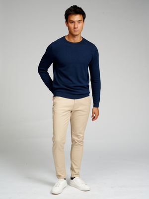 Basic Strick -Crewneck - Marine