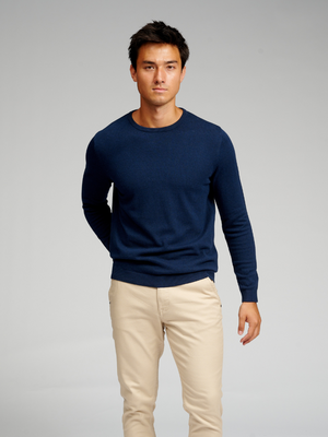 Basic Strick -Crewneck - Marine