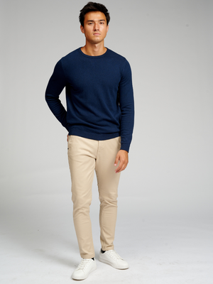 Basic Strick -Crewneck - Marine