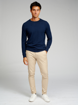 Basic Strick -Crewneck - Marine