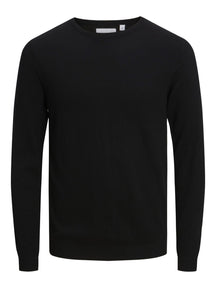 Basic Strick -Crewneck - Schwarz