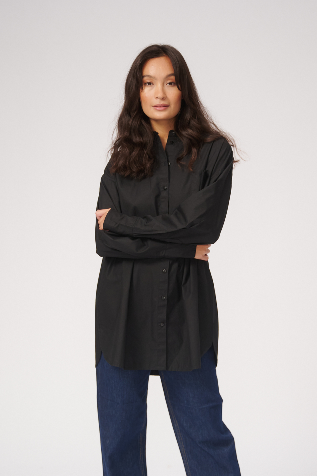 Oversized Hemd - schwarz