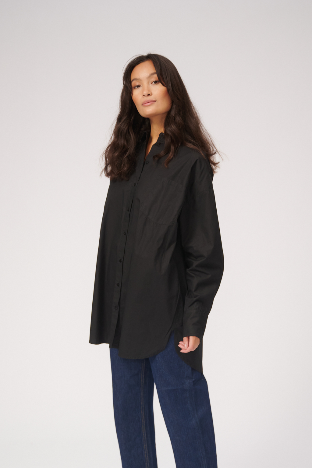 Oversized Hemd - schwarz