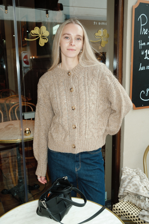 Baumwollstrick - Beige