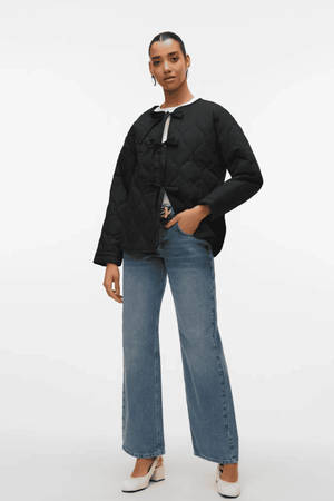 Sabine Ls gesteppte Jacke - Schwarz