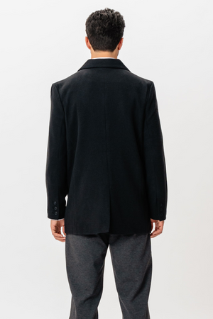 Klassischer Mantel - Schwarz