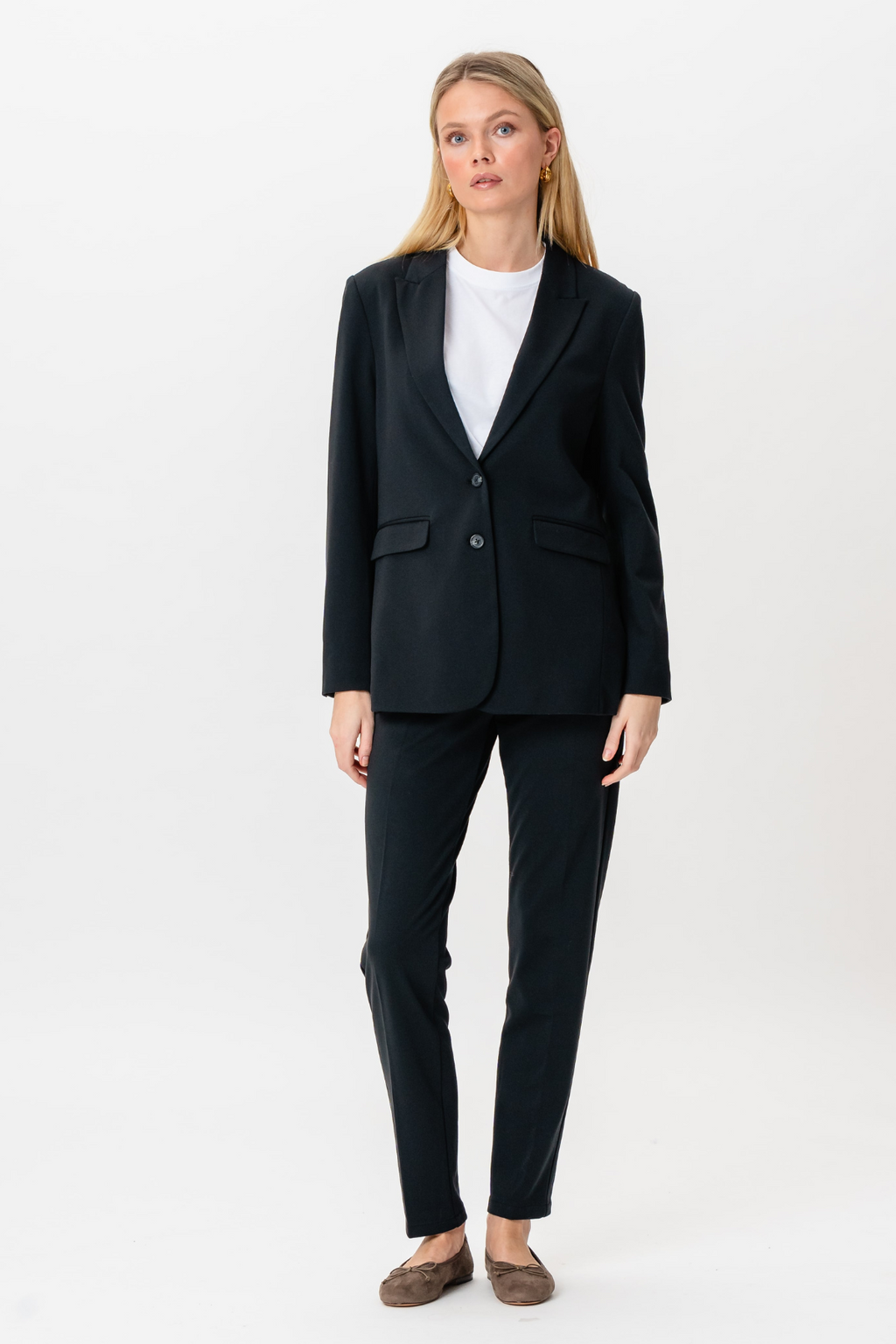 Blazer mit klassischer Passform – Marineblau
