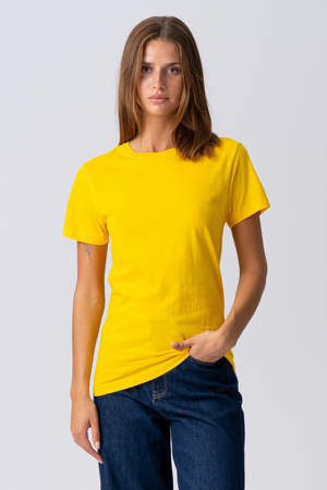 Basic Leichtes T -Shirt - Gelb