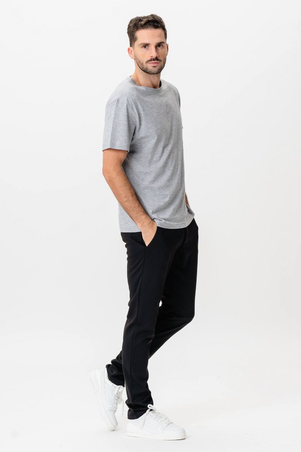 Basic Joy T -Shirt - Oxford Gray