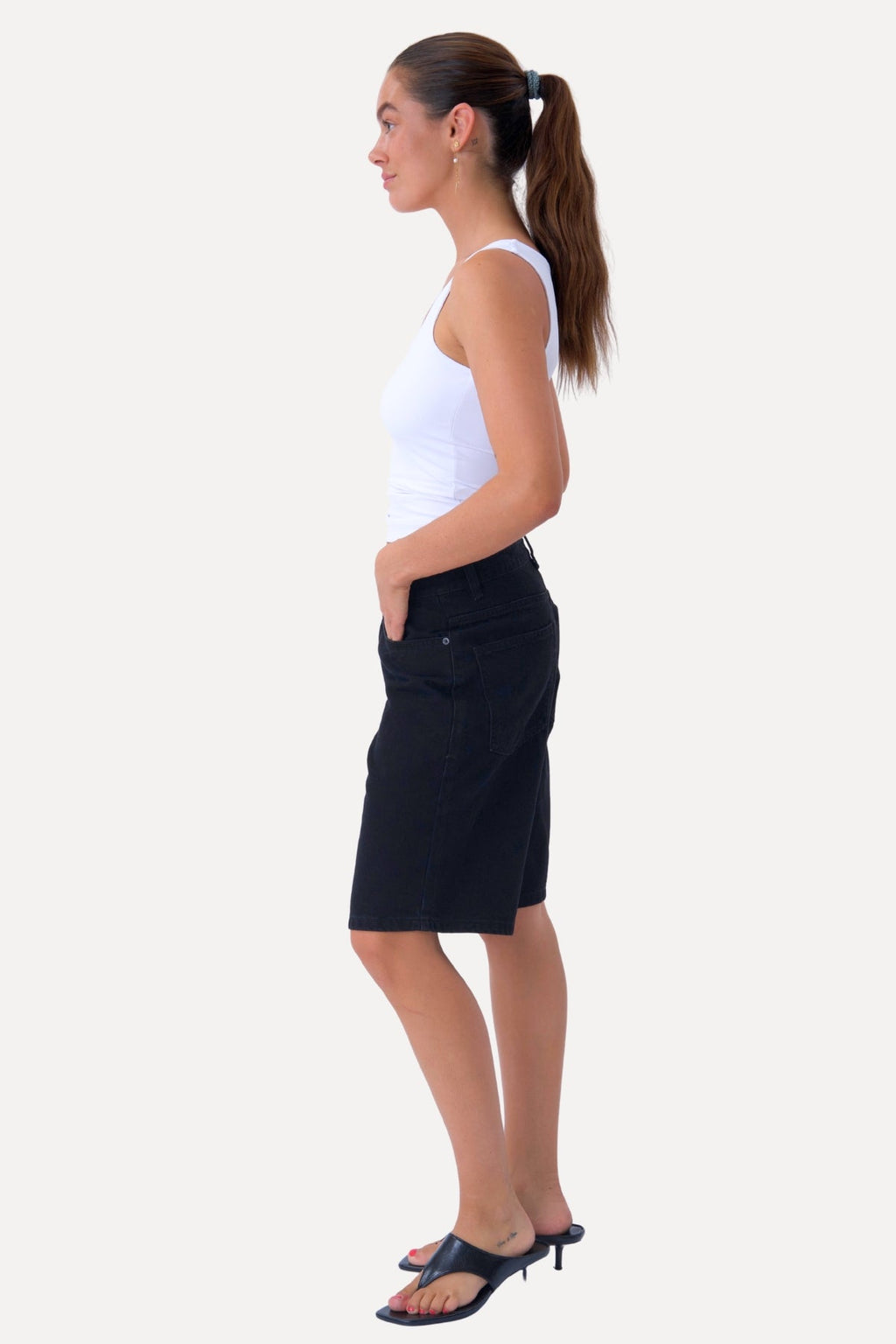 Denim Shorts - Schwarz
