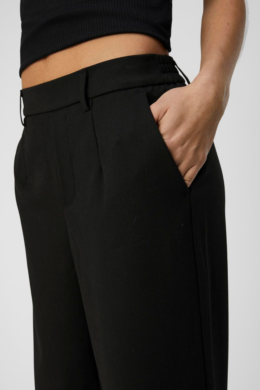 Lisa breit Pants - Schwarz