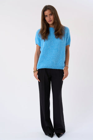 Chloe Kurzarmstrick – Hellblau