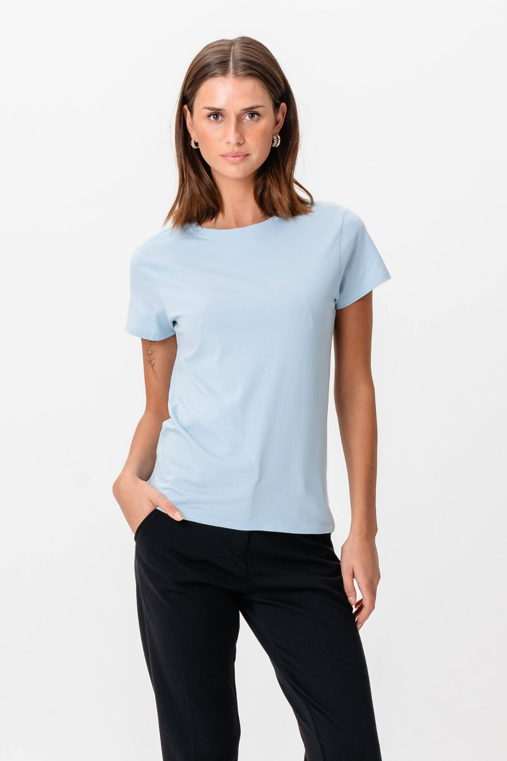 Basic T -Shirt - Himmelblau