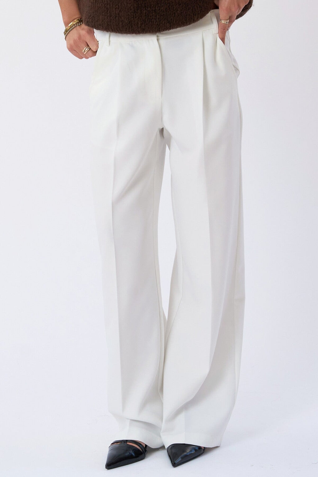 Mila Wide Pants - gebrochenes Weiß