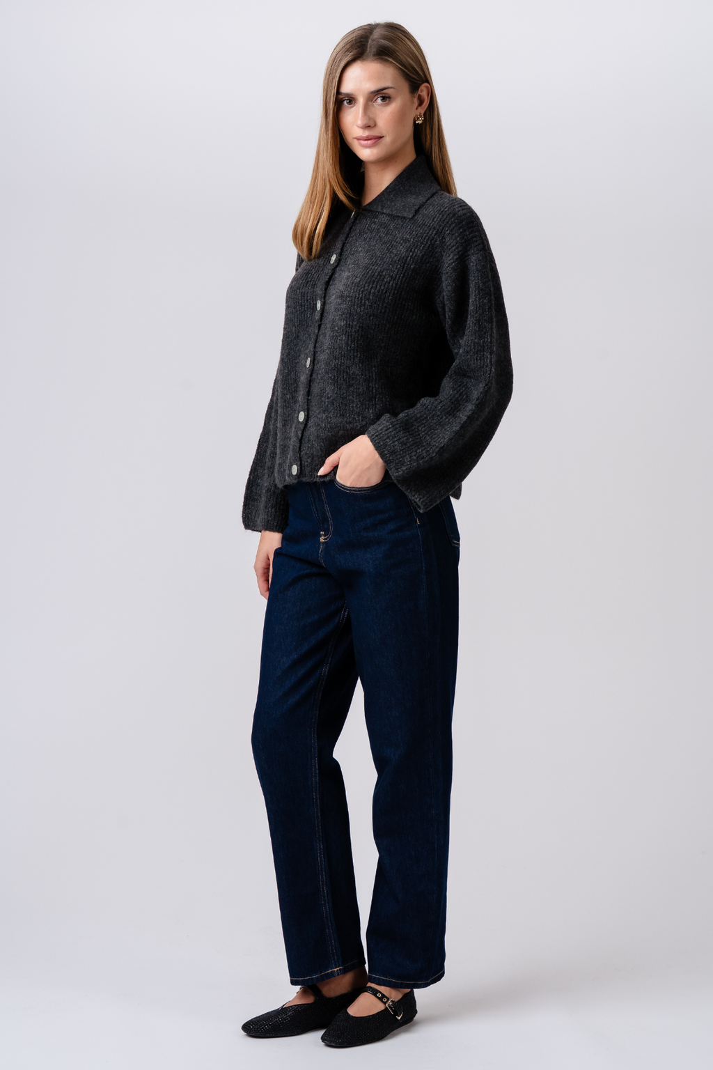 Josie Polo Knit – Graphit