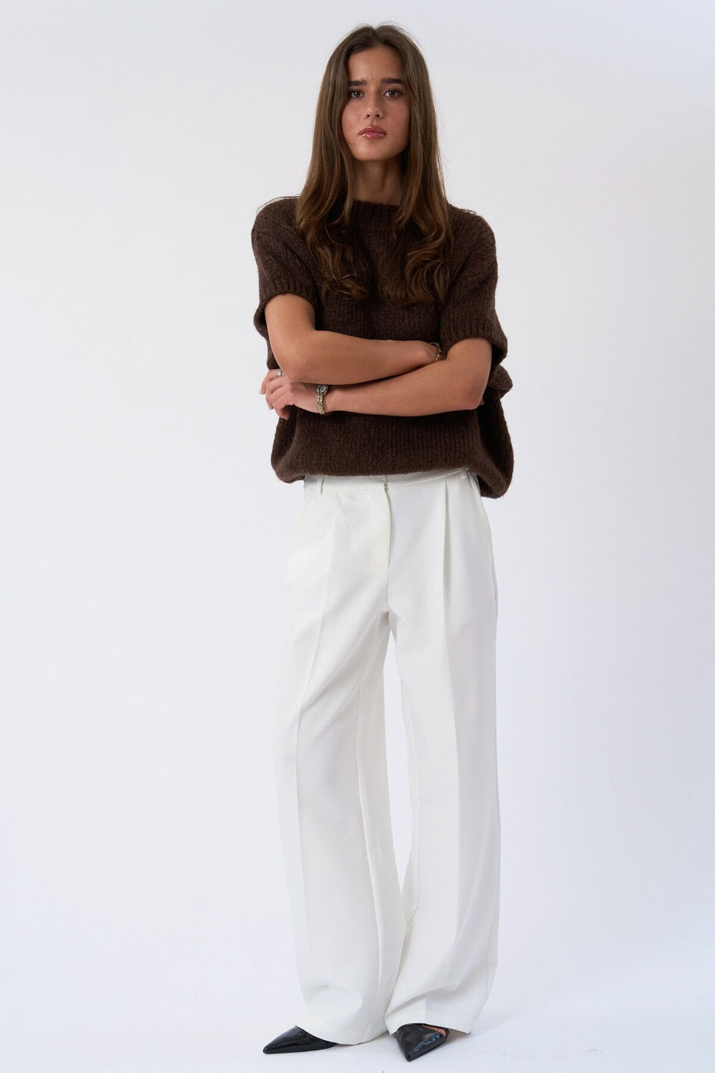 Mila Wide Pants - gebrochenes Weiß
