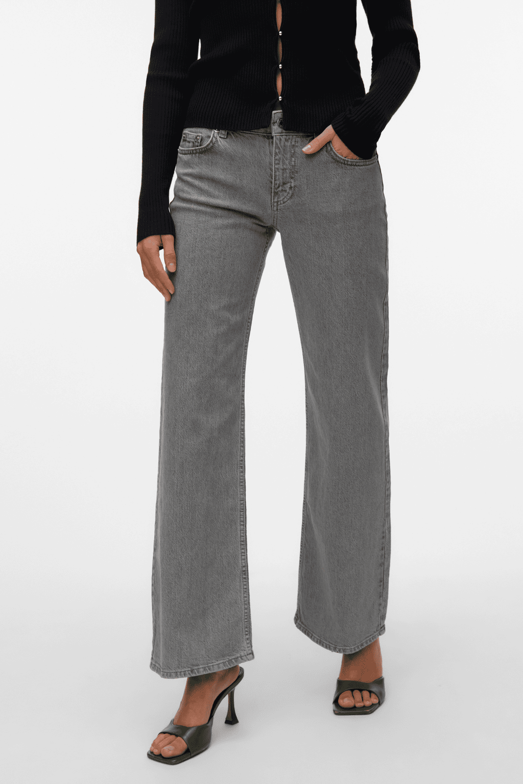 Alexis Low Taille Jeans Jeans - hellgraues Jeans