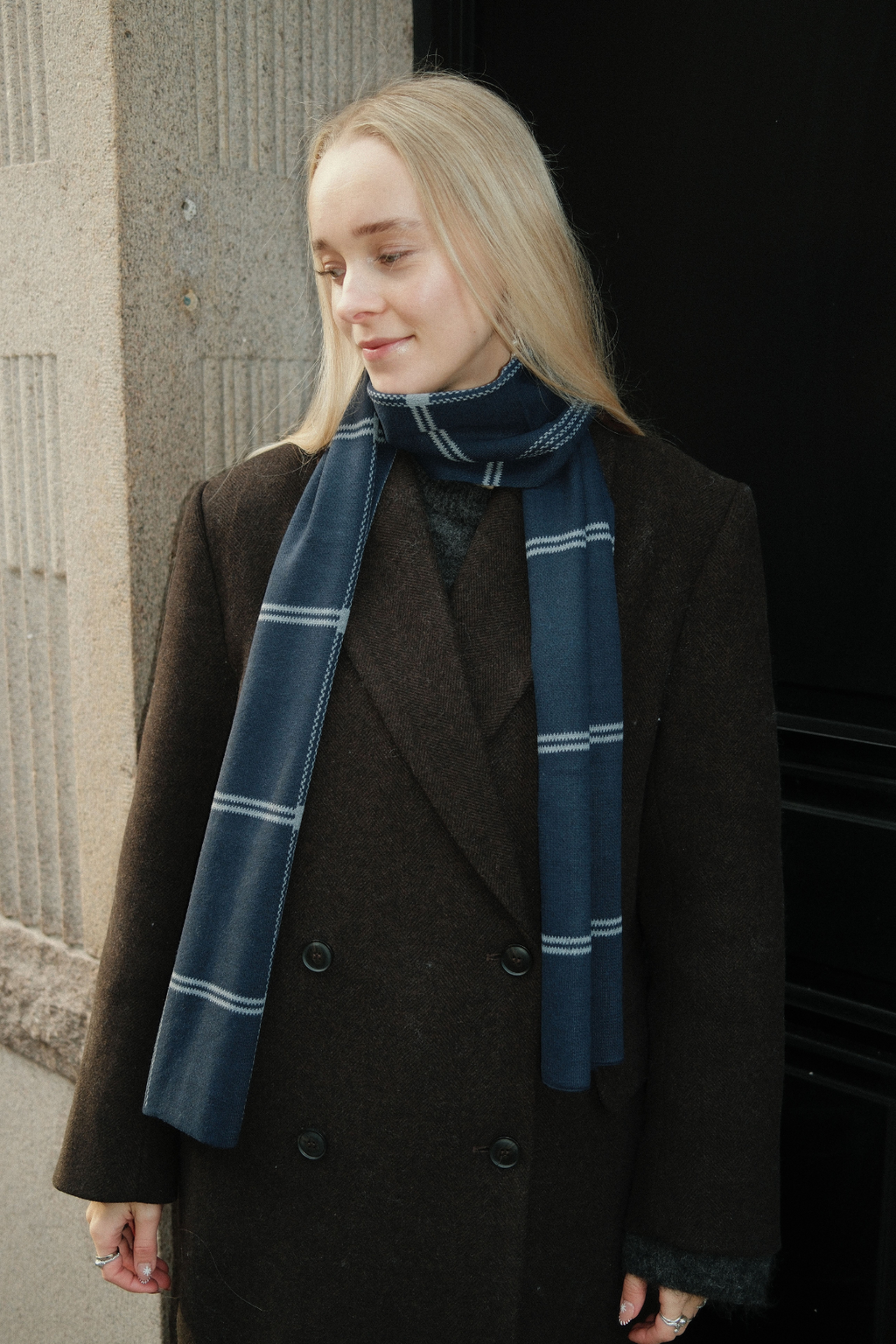 Schal - Marinestreifen