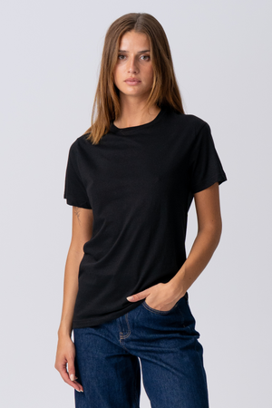 Basic Leichtes T -Shirt - Schwarz