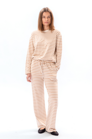 Gestrippt Pants - Beige